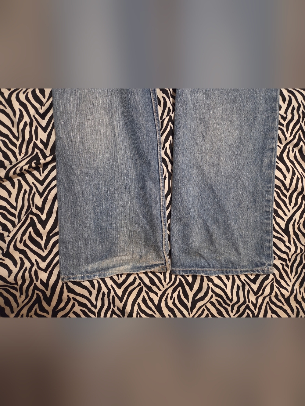 Light Blue Straight Leg Jeans